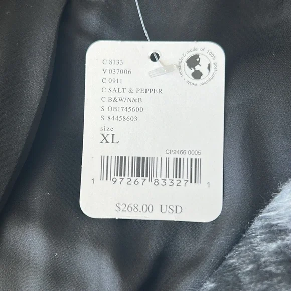 Free People Black and White Plaid Pea Coat - Picture 7 of 9